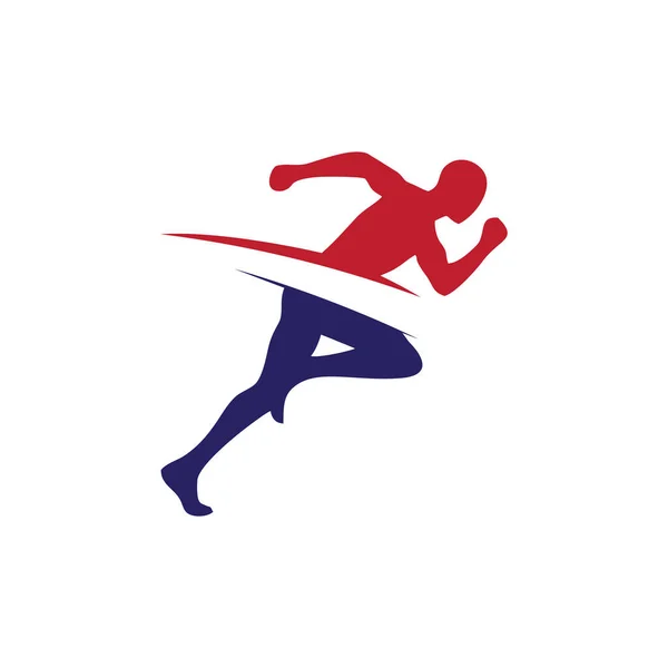 Correr Maratona Logo Vector —  Vetores de Stock