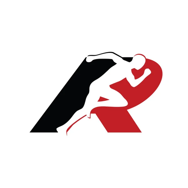 Bieganie Maraton Logo Wektor — Wektor stockowy