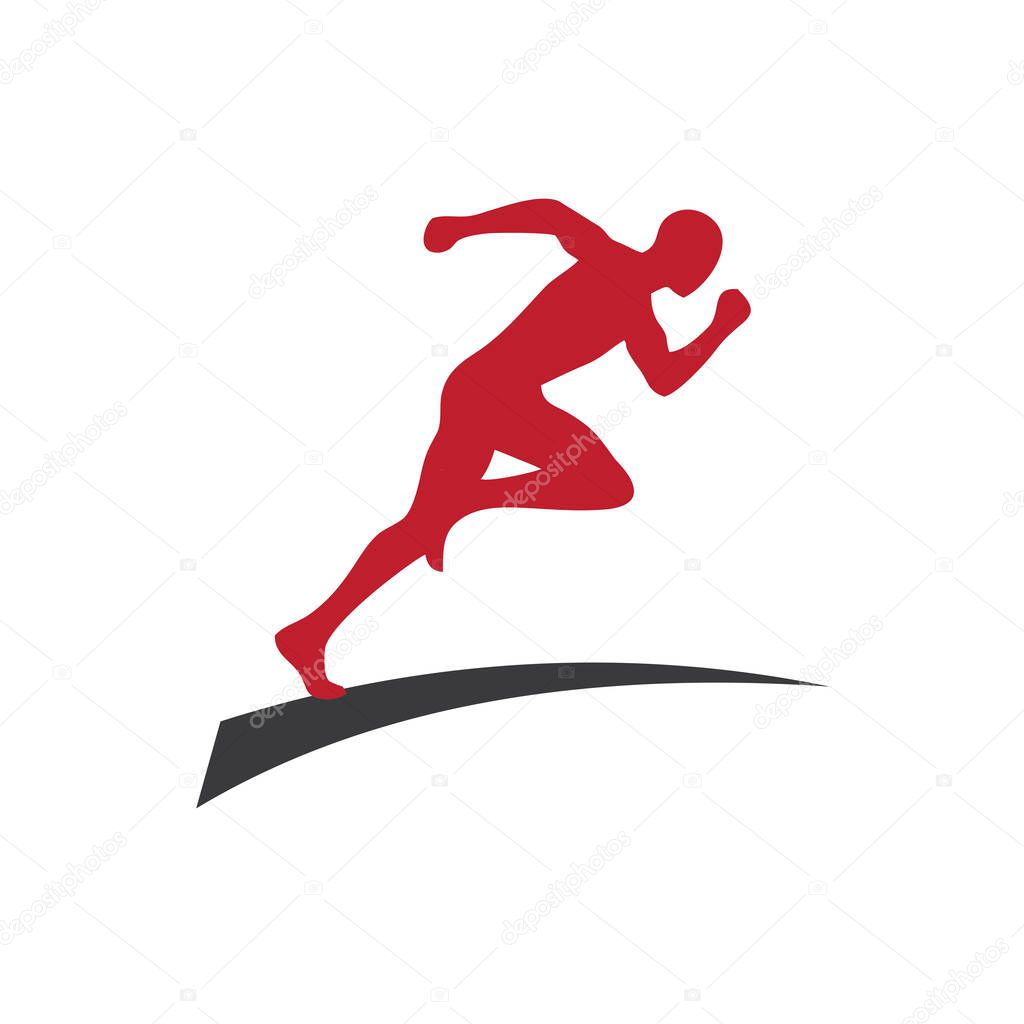 Running and Marathon Logo Vector