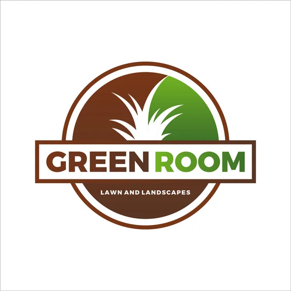 Çimen, peyzaj, çim bakımı logosu
