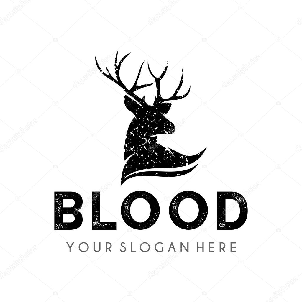 Logo design for Deer Hunter club, Vintage Badge Hunter Logo Design Vector Template