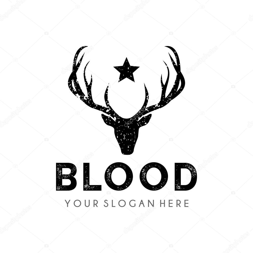 Logo design for Deer Hunter club, Vintage Badge Hunter Logo Design Vector Template