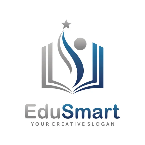 Eğitim Akademisi Logosu. Kütüphane ve üniversite logo vektör şablonu