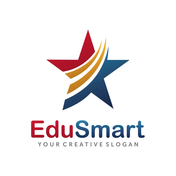 Logo Éducation Intelligente Modèle École Ligne Vecteur Logo Apprentissage — Image vectorielle