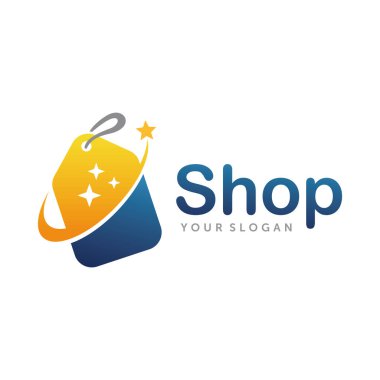 Alışveriş Logosu. İyi Dükkan Logosu tasarım vektör şablonu