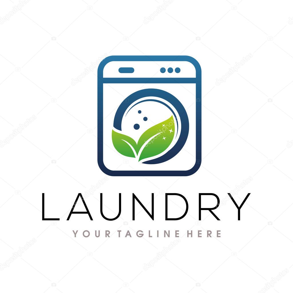 Laundry Logo. Dry Cleaning Logo Vector Template