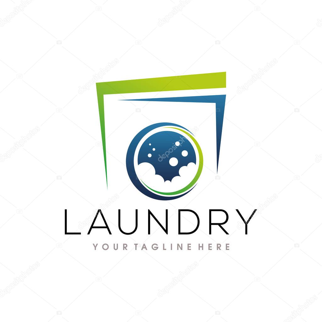 Laundry Logo. Dry Cleaning Logo Vector Template