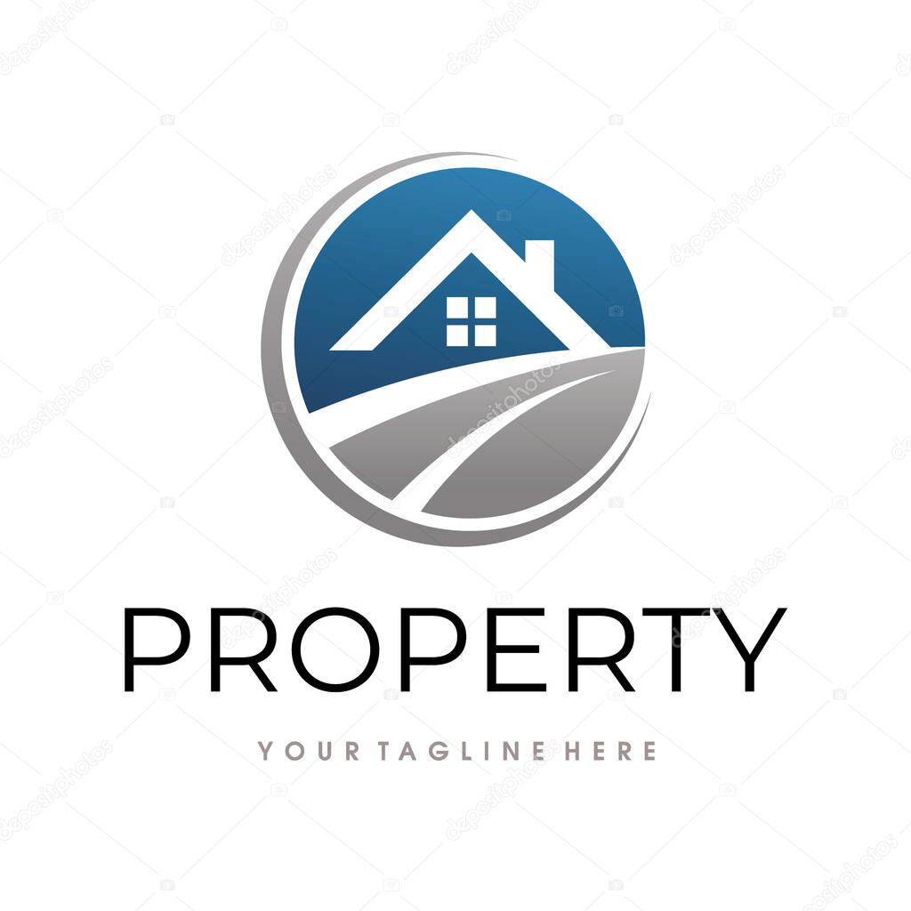 Real Estate Logo. Building and House Logo design template