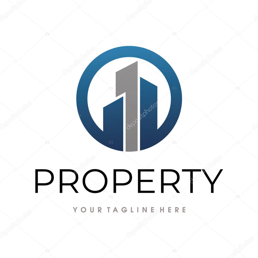 Real Estate Logo. Building and House Logo design template