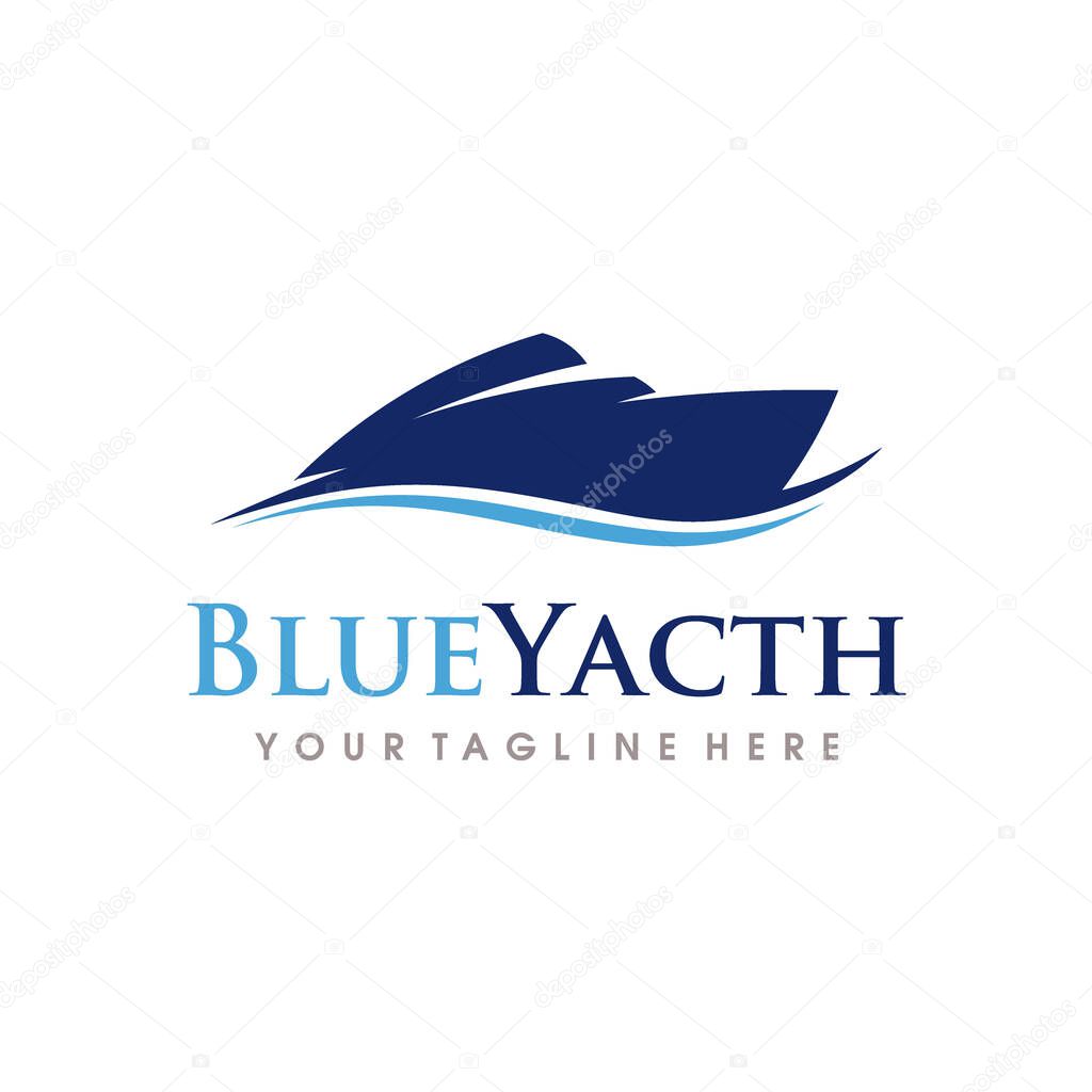 Yacht Logo Design. Ship and Cruise Logo design template