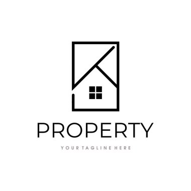 Emlak logosu. Bina ve House Ajansı Logo Tasarım Vektörü