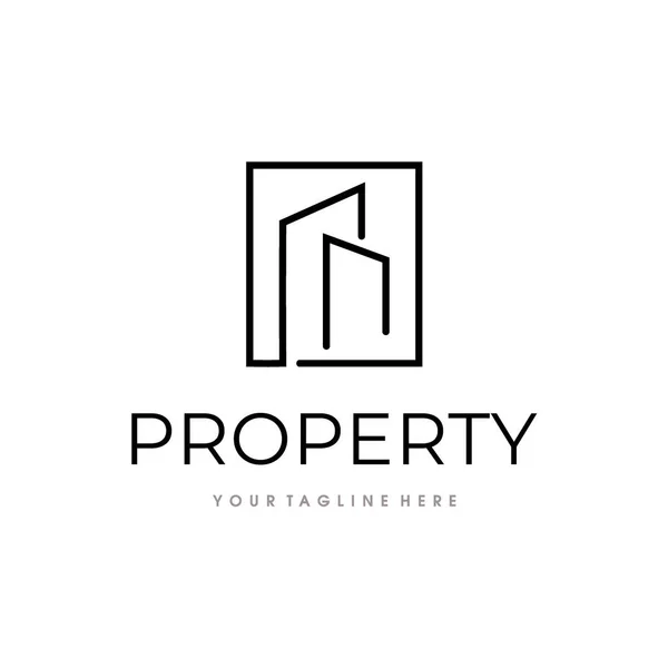 Immobilien Logo Bau Und Hausagentur Logo Design Vector — Stockvektor