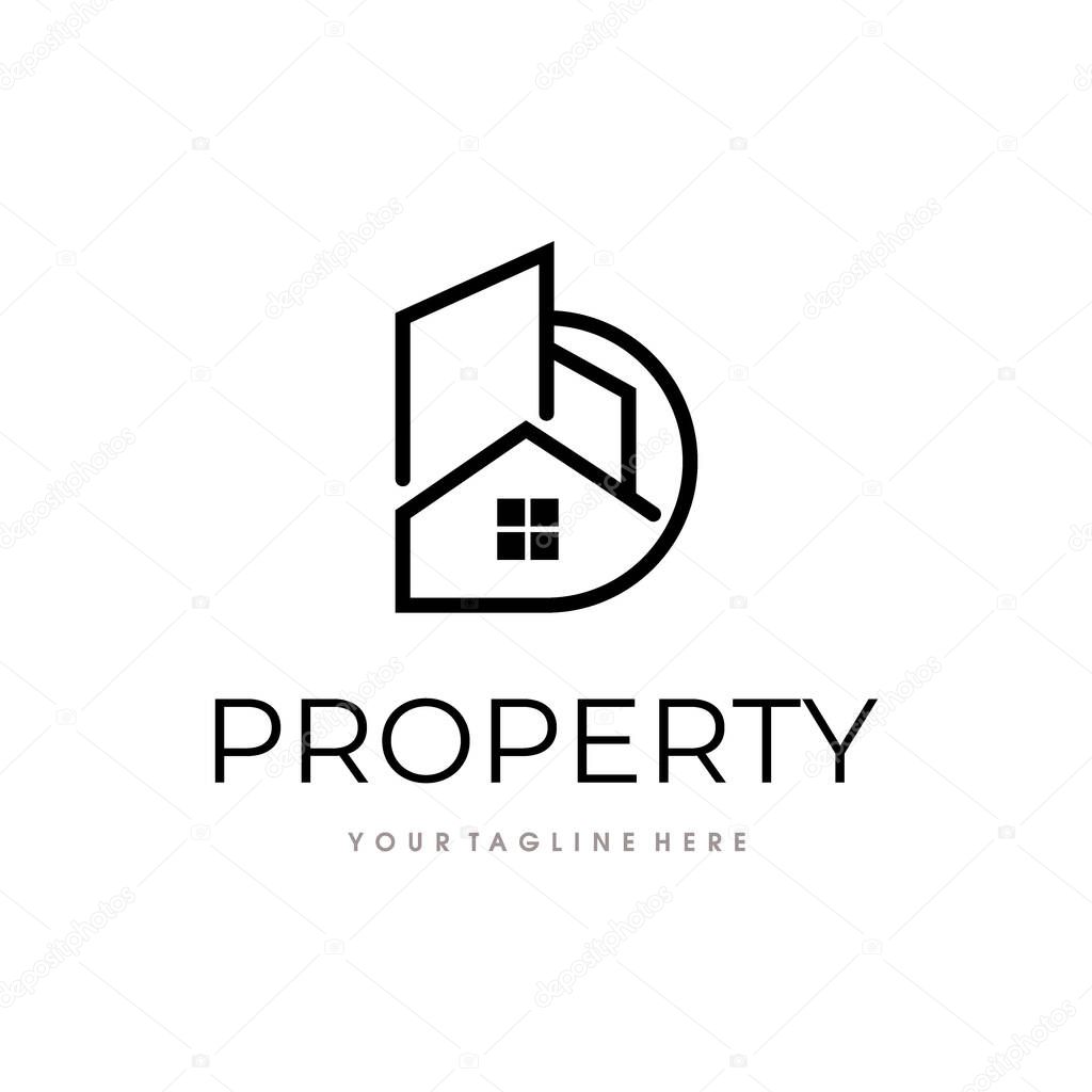 Real Estate Logo. Building, and House agency Logo Design Vector