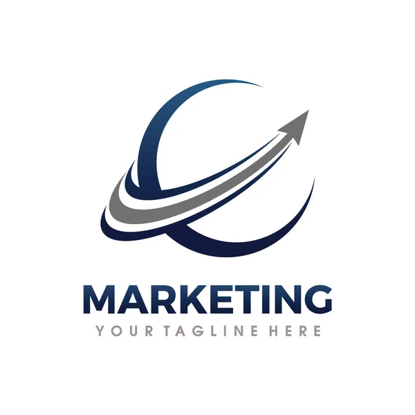 Seo Marketing Business Marketing Logo Design Template — Stock Vector