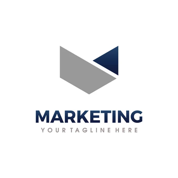 Logo Seo Marketing Modello Design Logo Marketing — Vettoriale Stock