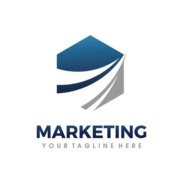 Logo Seo Marketing Modello Design Logo Marketing — Vettoriale Stock