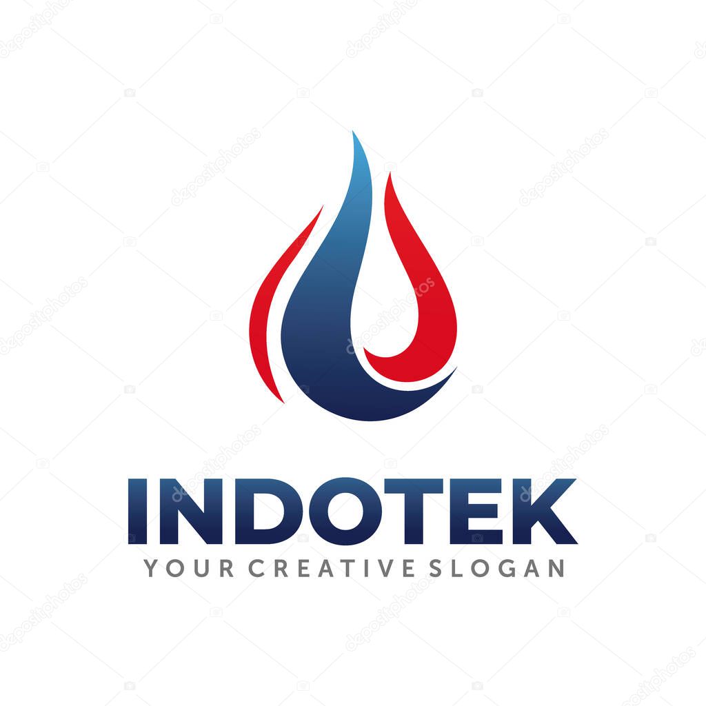 Gas and Oil Logo. Energy Search Logo Design template
