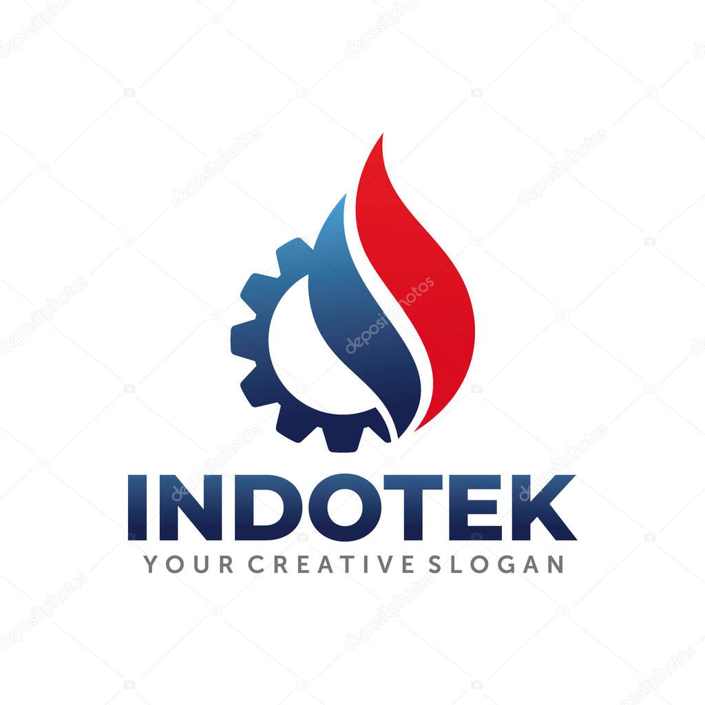 Gas and Oil Logo. Energy Search Logo Design template