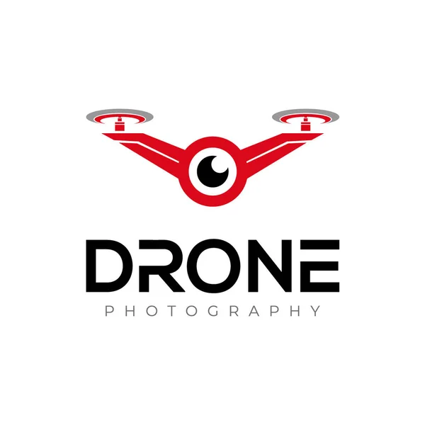 Logo Drone Dron Fotografie Letecký Drone Logo Design Vektor — Stockový vektor