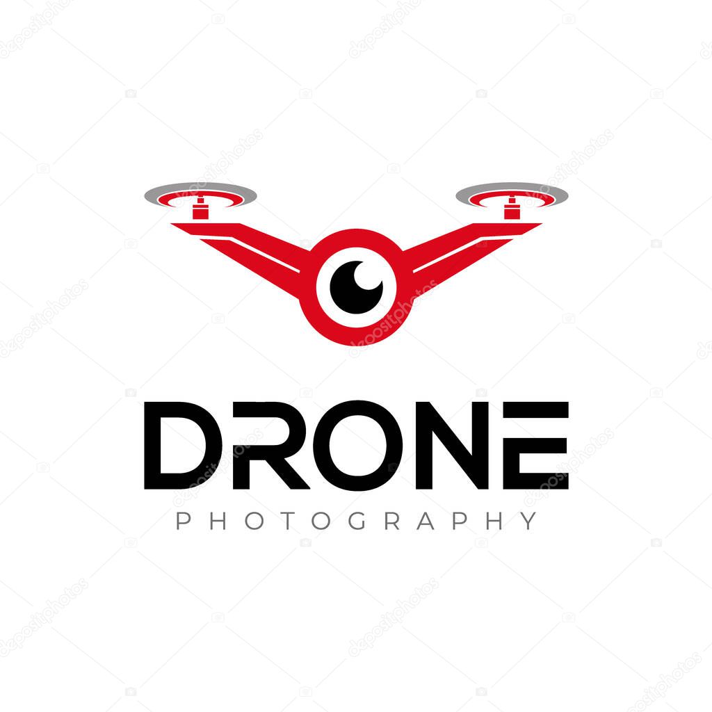Drone Logo. Drone Photography, and Aerial drone Logo Design Vector