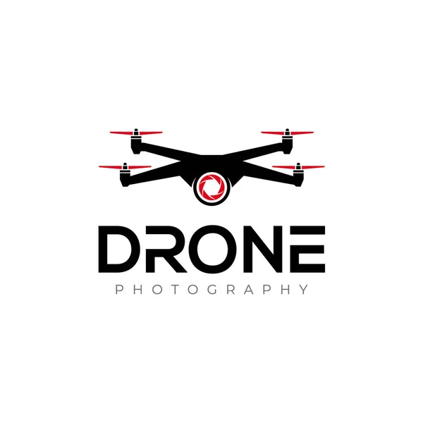 Logo Drone Dron Fotografie Letecký Drone Logo Design Vektor — Stockový vektor