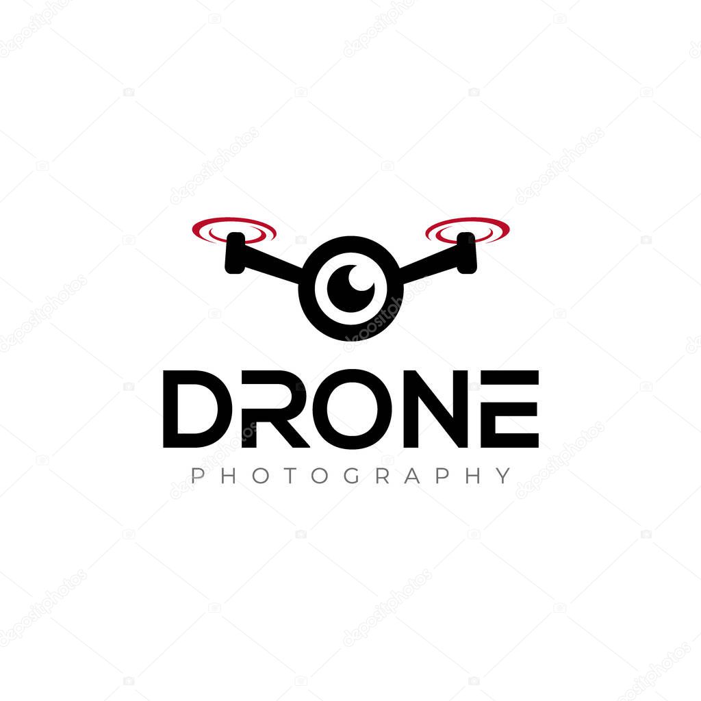 Drone Logo. Drone Photography, and Aerial drone Logo Design Vector