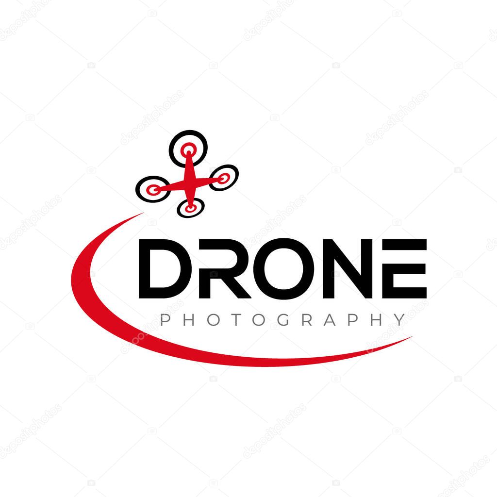 Drone Logo. Drone Photography, and Aerial drone Logo Design Vector