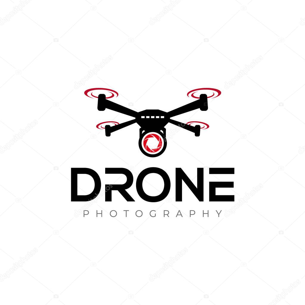 Drone Logo. Drone Photography, and Aerial drone Logo Design Vector