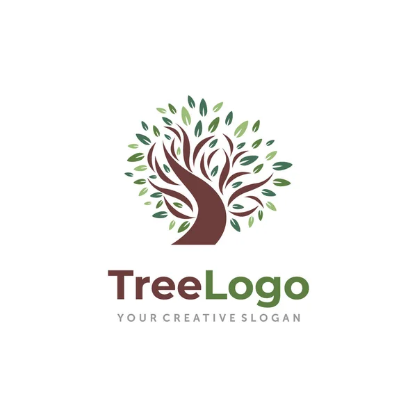 Diseño Del Logo Del Árbol Vector Inspiración — Vector de stock