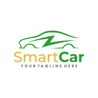 Otomobil Elektrikli Logo Tasarım Vektörü