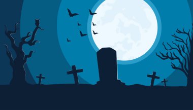 Mezarlık Vektöründe Zombi ile Cadılar Bayramı Geçmişi