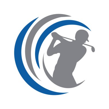 Golf Logosu Tasarım İlham Vektörü Şablonu