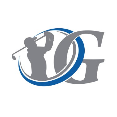 Golf Logosu Tasarım İlham Vektörü Şablonu