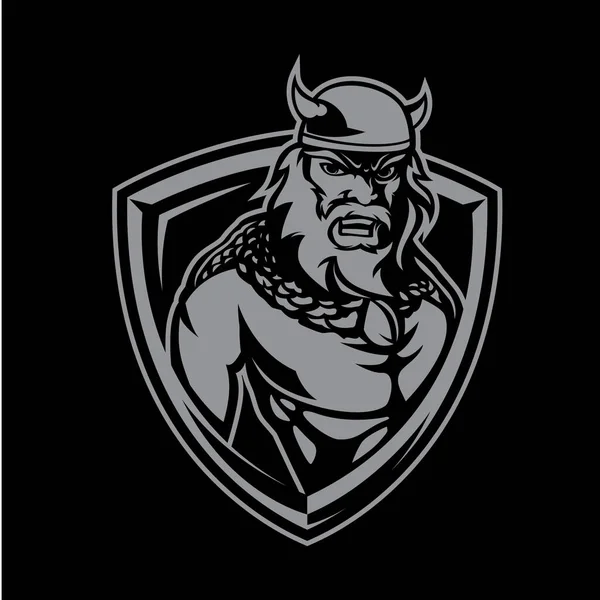 Viking Logo Design Modelo Vetor Logotipo Viking Warrior Fitness — Vetor de Stock