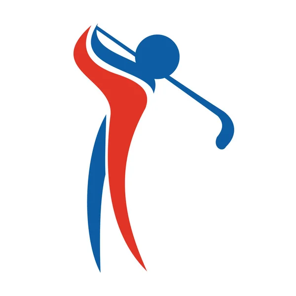 Golf Logo Design Inspiração Vector Template — Vetor de Stock