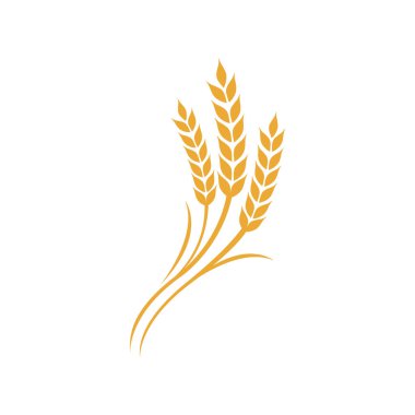Buğday Fırını Logosu. Buğday pirinç tarım logosu ilham şablonu vektörü