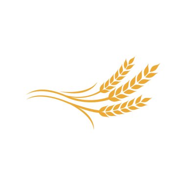 Buğday Fırını Logosu. Buğday pirinç tarım logosu ilham şablonu vektörü