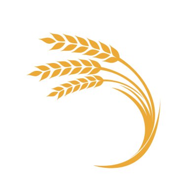 Buğday Fırını Logosu. Buğday pirinç tarım logosu ilham şablonu vektörü