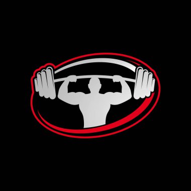Fitness ve vücut geliştirme logosu ilham vektörü şablonu