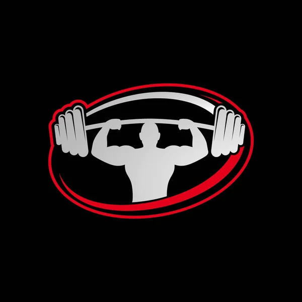 Modelo Vetor Inspiração Design Logotipo Fitness Musculação — Vetor de Stock