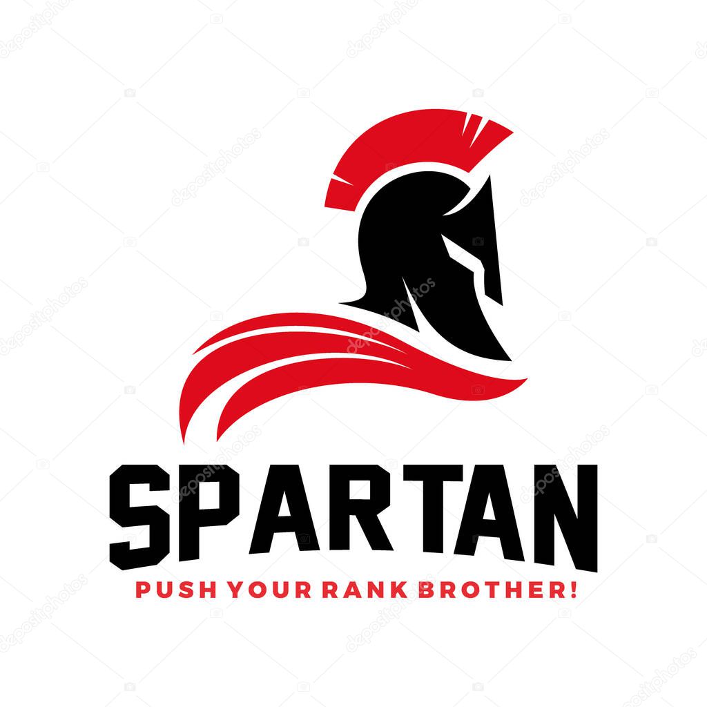 Spartan logo design Vector template