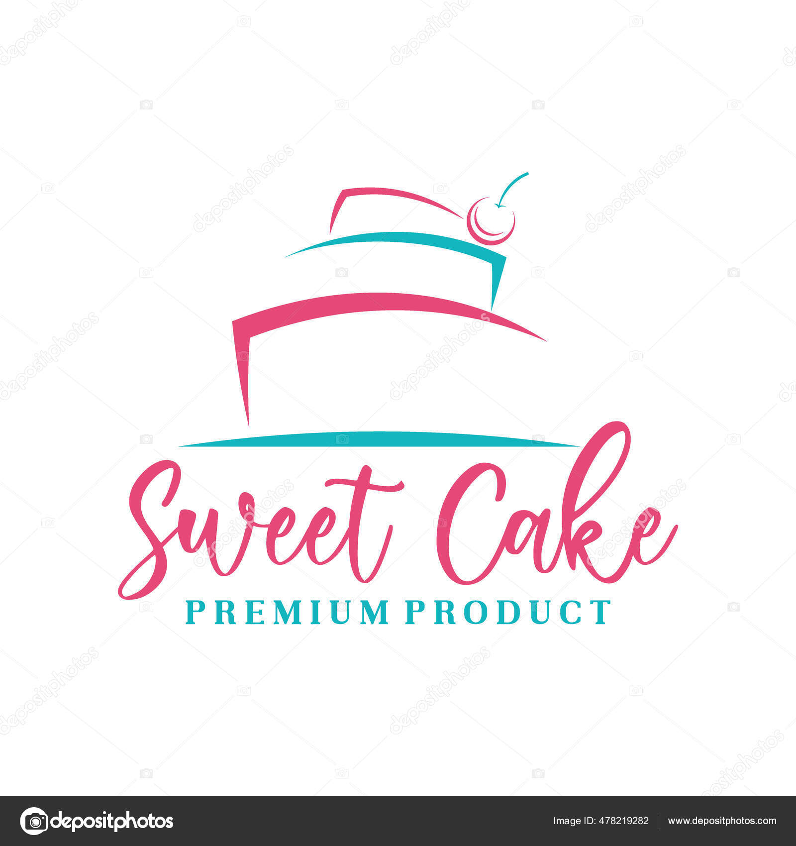 Sweet Cake Logo Cake Shop Logo Design Vector Template Stock Vector Image By C Winnercreative