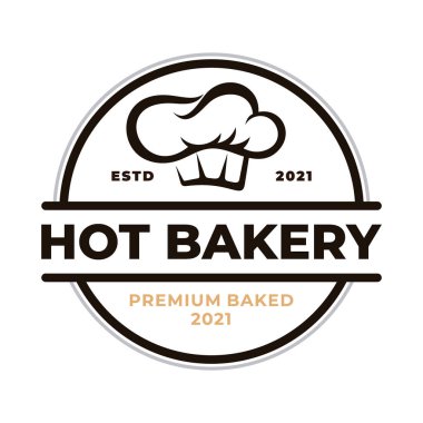 Baker Şef Logosu. Fırın Logosu Tasarım Vektörü şablonu