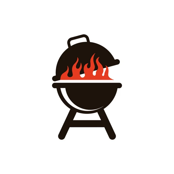 Barbekü logosu tasarımı. Barbekü Logo Vektörü İlham Şablonu