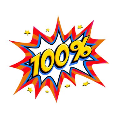 Çizgi roman satışı balonu - Pop sanat tarzı indirimli promosyon afişi. Vektör illüstrasyonu