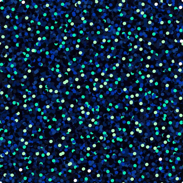 Nachtblauwe glitter naadloos patroon, glanzende party achtergrond met marine glanzende textuur. Vakantie vector abstracte achtergrond — Stockvector