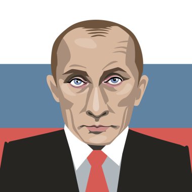 Devlet Başkanı Vladimir Putin vektör portresi