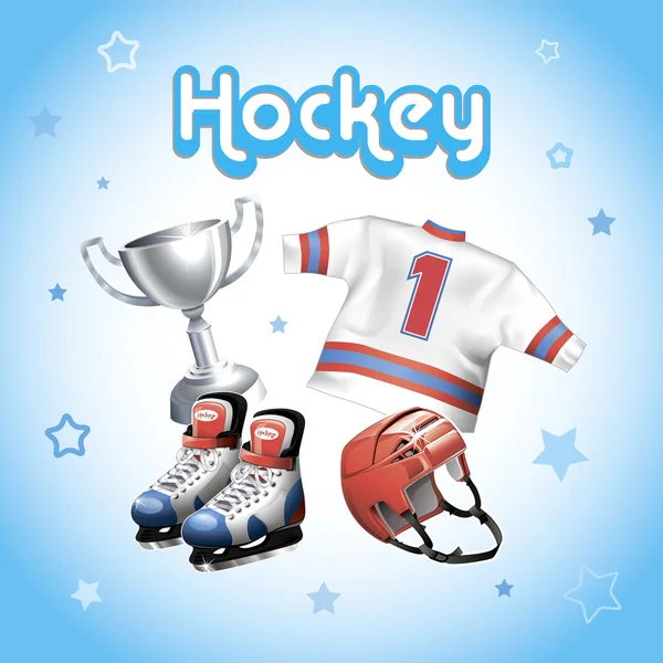 Equipo de hockey — Vector de stock