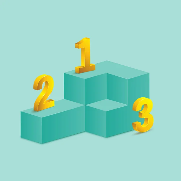 Yeşil kaide boş, açık yeşil ba üzerinde altın numarası var.