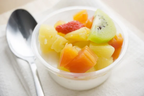 Pudding Fruit salad Stock Picture